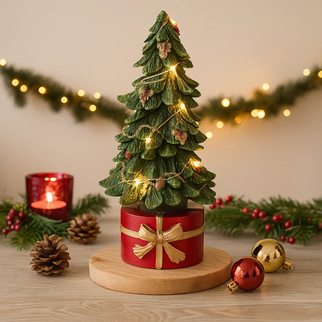 Brad de masă LED, 28 cm