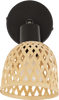 Aplice de perete LIO cu abajur din bambus împletit, Ø 10 cm