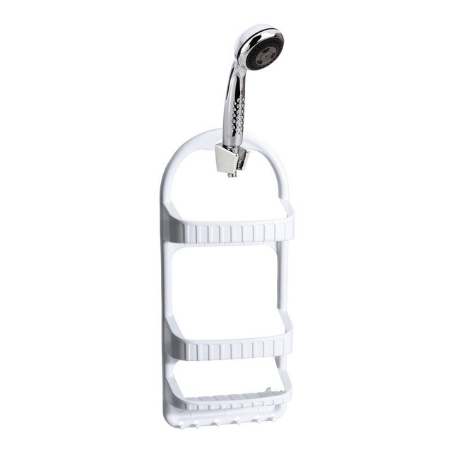 Raft baie 3 nivele Caddy, Alb, 62x12x27 cm, Wenko