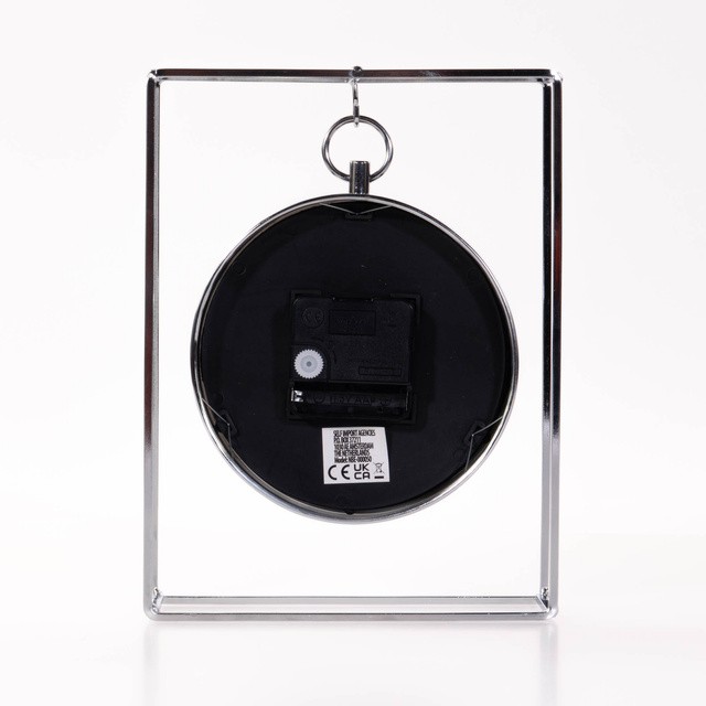 Ceas de masa pe suport metalic, 25 cm