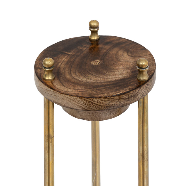 Clepsidra de nisip din lemn de mango SARAH, inaltime 37,5 cm