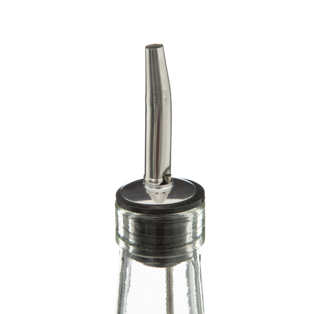 Sticle de ulei si otet cu dozator + suport din bambus