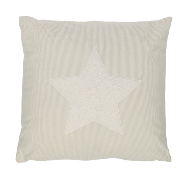 Pernă decorativă, model de sărbătoare, 45 x 45 cm, albă