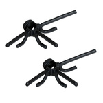 Cuier triplu pentru haine, HERKULES, negru, 2 bucati, WENKO