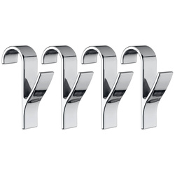 Cârlig - suport pentru radiator cu aripioare, crom, 4 bucăți în set, WENKO