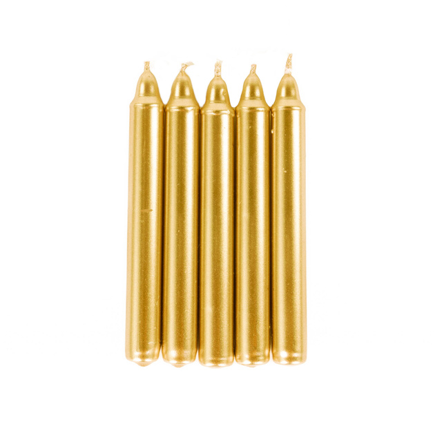 Candele metalice de masă din parafină, 10 cm