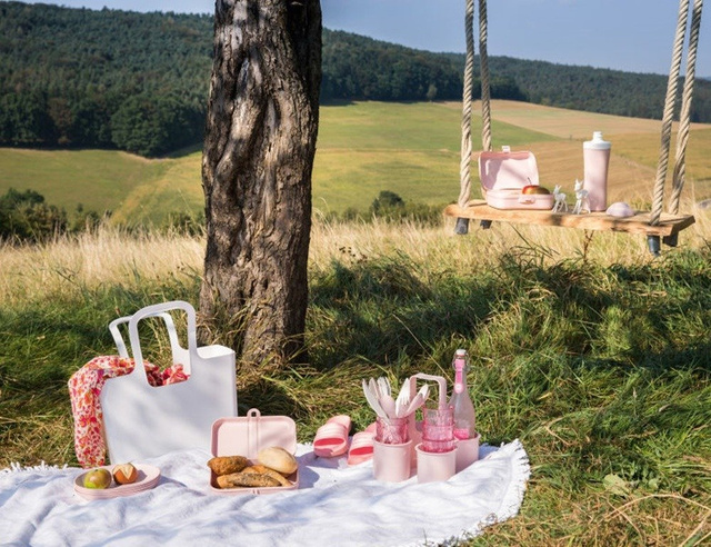 Geantă multifuncțională pentru cumpărături, plajă TASCHE XL, KOZIOL, cosmos negru