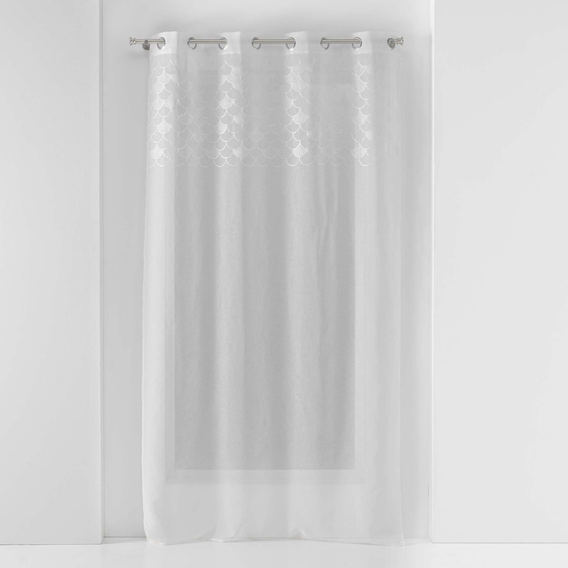 Perdea cu broderie YAELLE, 135 x 280 cm, prindere cu inele