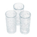 Set 3 pahare cu model, 380 ml