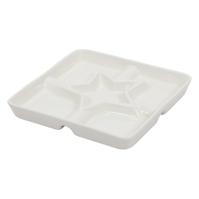 Platou pentru aperitive cu compartimente, 22 x 22 cm