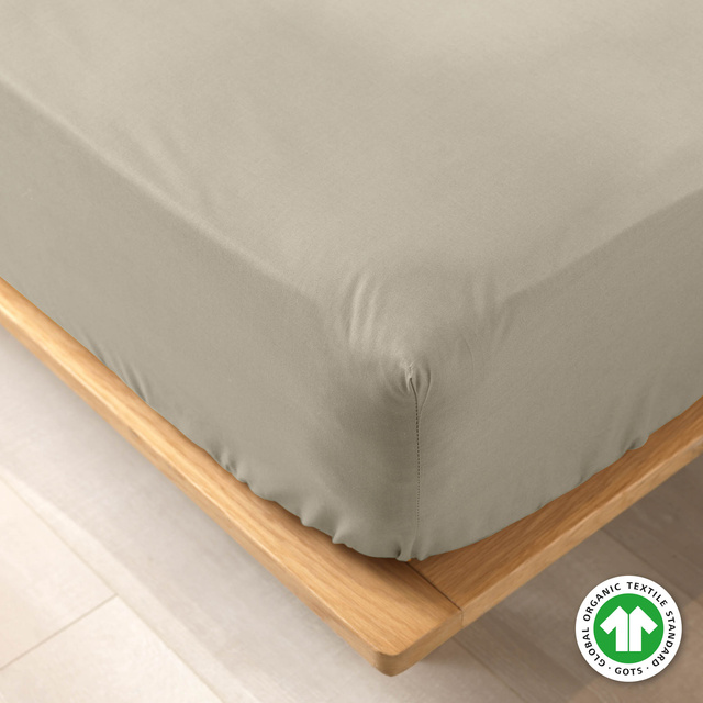 Cearceaf din bumbac organic, BIOLINA, 140 x 190 cm