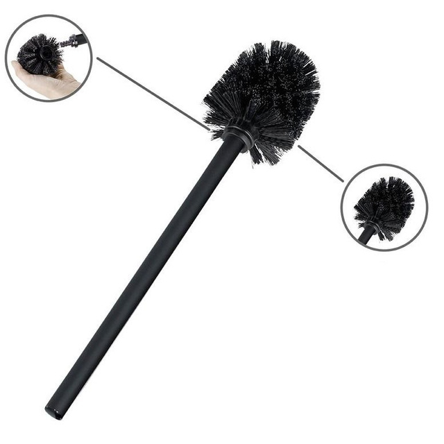 Suport Rivalta pentru hârtie igienică și perie de WC, negru, Wenko