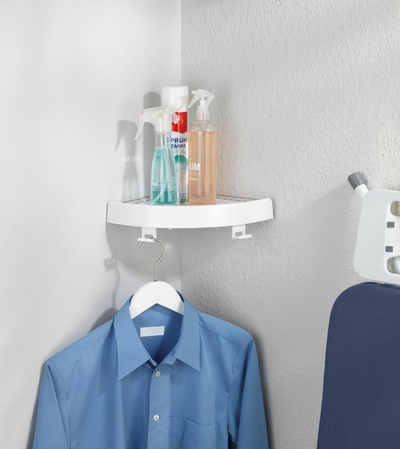 Raft baie cu montare pe colt, Alb, Allstar