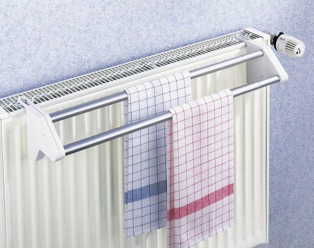 Uscător telescopic pentru haine TWIN, suport pentru calorifer, WENKO