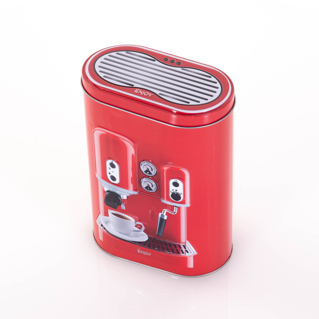 Cutie de cafea ESPRESSO, metal, 13,5 x 7,5 x 19,2 cm