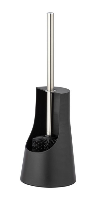 Perie de toaletă din silicon ARESE, neagră, WENKO