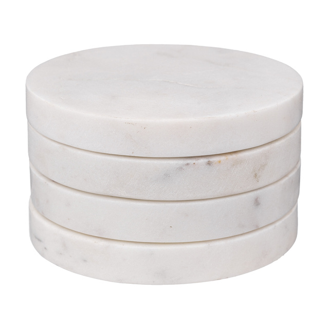 Set 4 coastere MARBLE, 10 cm