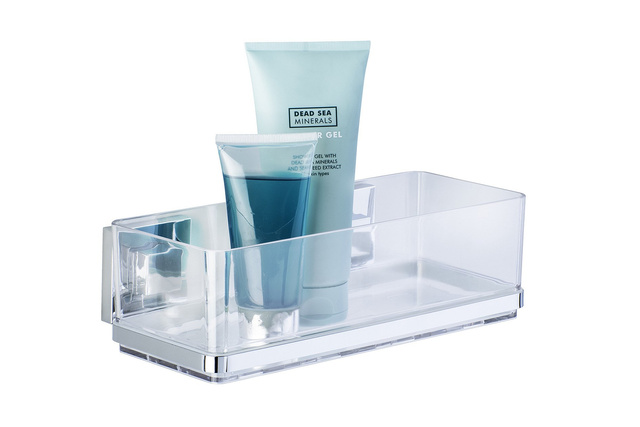 Raft baie QUADRO, Transparent, 24,5x14x8,5 cm, WENKO