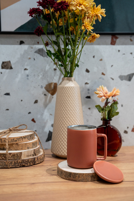 Cana cu infuzor si capac, NATURA, 400 ml