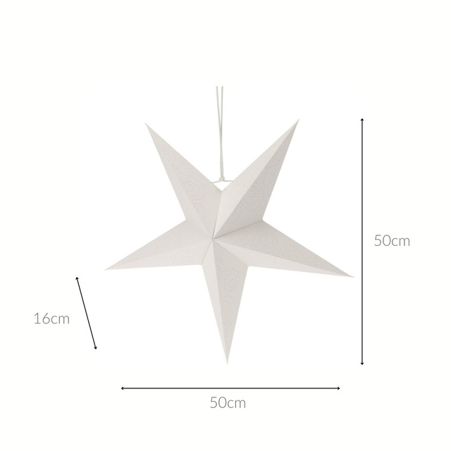 Decorațiune de Crăciun pentru fereastră, stea din hârtie, 45 cm