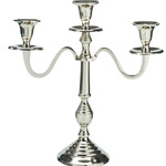 Candelabru cu trei brațe, argintiu, 30 cm, model 1