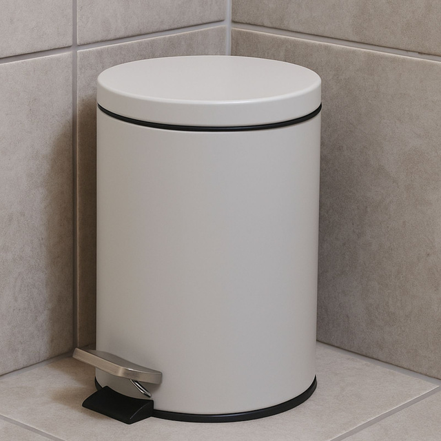 Coș de gunoi NONI, metalic, cu capac, 3 l