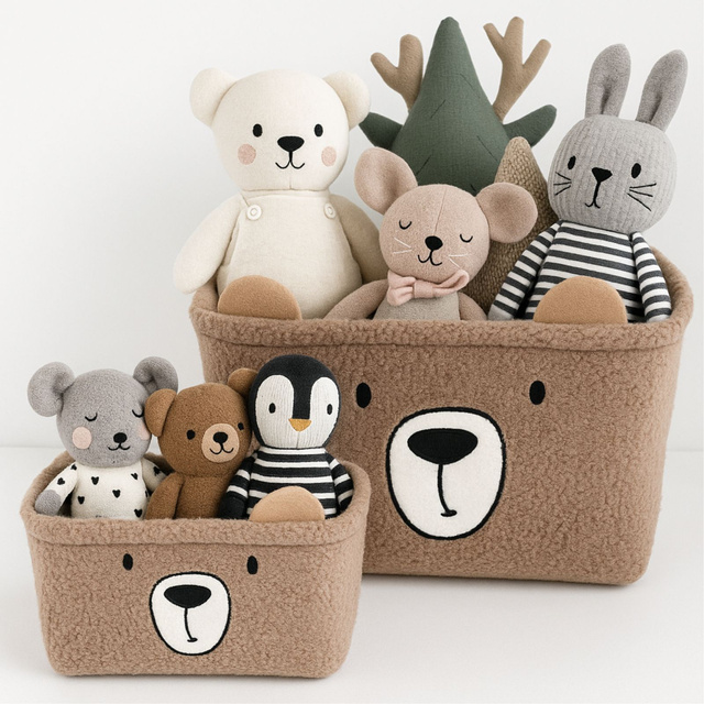 Coșulețe de jucării din pluș NIMI, 2 bucăți