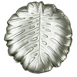 Farfurie de sticla pentru prajitura LEAF, 28 cm