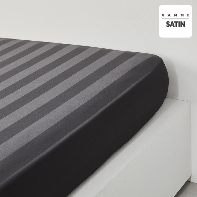 Cearsaf cu elastic Satin, percal, 140 x 200 cm