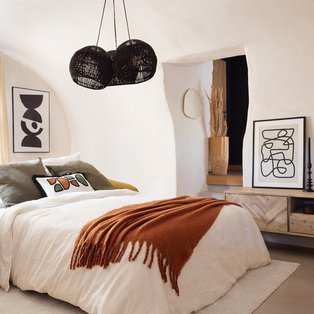 Pătură cu franjuri KODI, 130 x 180 cm