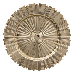Suport farfurie, ondulat, auriu, Ø 33 cm