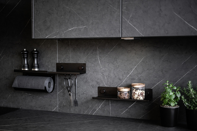 Suport prosoape bucatarie cu raft, JET, WENKO