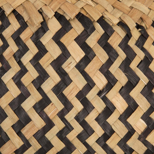 Coș decorativ din răchită și iarbă de mare, Ø 37 x 30 cm