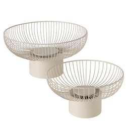 Tăvi metalice pentru fructe CINDY, 2 buc. Ø 30-39 cm