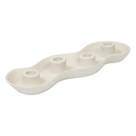 Candelabru ceramic cu 4 lumânări lungi CHERRY, 32,5 x 4,4 x 11,2 cm