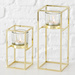 Set 2 suporturi  pentru lumanare,  auriu