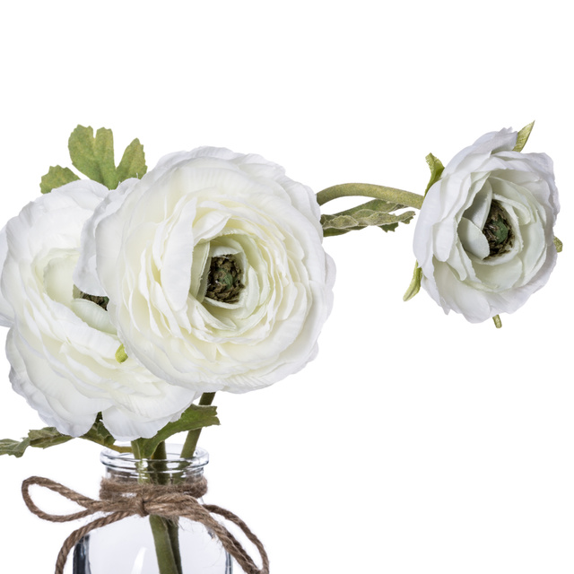 Flori artificiale in vaza de sticla KAMELIA, 39,5 cm