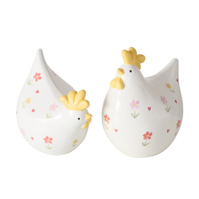 Figurina de Paste mica, in forma de gaina, Blumi, inaltime 17 cm