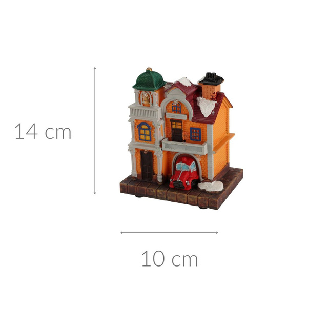 Figurina decorativa, casa de Craciun, 10 x 14 cm