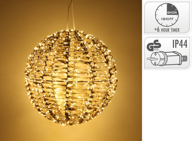 Decorație exterioară de iluminat în formă de bilă, Ø 40 cm