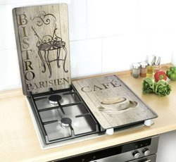Plăci de protecție din sticlă pentru aragaz, CAFE BISTRO - 2 bucăți, WENKO, bistro