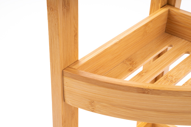 Organizator pentru baie 5five Simple Smart, 3 suporturi, 61 x 23 x 23 cm, Lemn de bambus, Maro