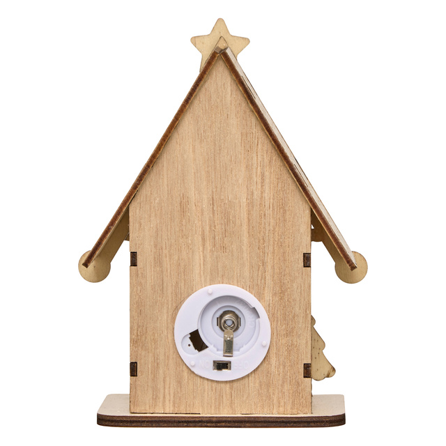 Lampion festiv LED, căsuță din turtă dulce, 15 cm, model 1