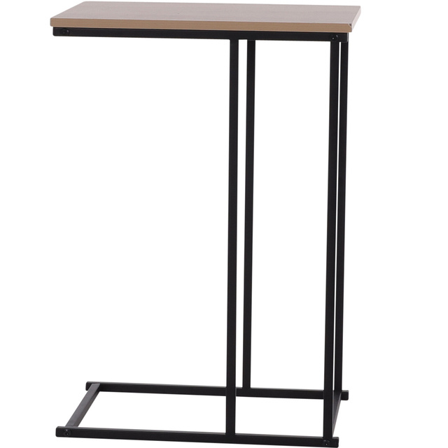 Masuta laterala, pentru canapea, MDF si metal, 26 x 40 x 58 cm