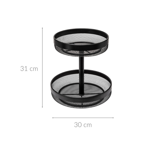 Coș de fructe Mayaj negru x2