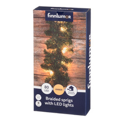 Ghirlandă festivă cu 80 de diode, 5 m, LED cald