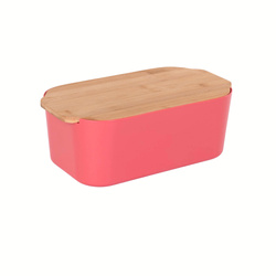 Cutie de paine cu capac din bambus, 33 x 18,5 x 12 cm