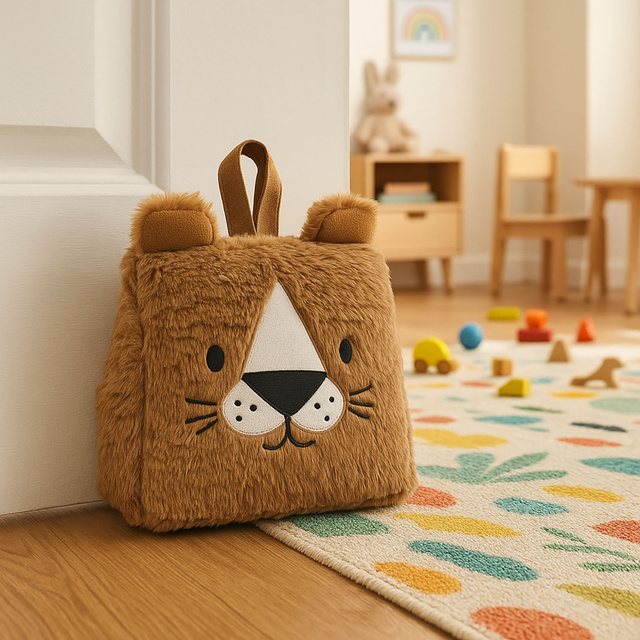 Opritor pentru ușă pentru camera copilului, animal cu urechi, 16 x 8 x 15 cm