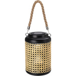 Lampa solara de gradina, metalica, impletitura vieneza.