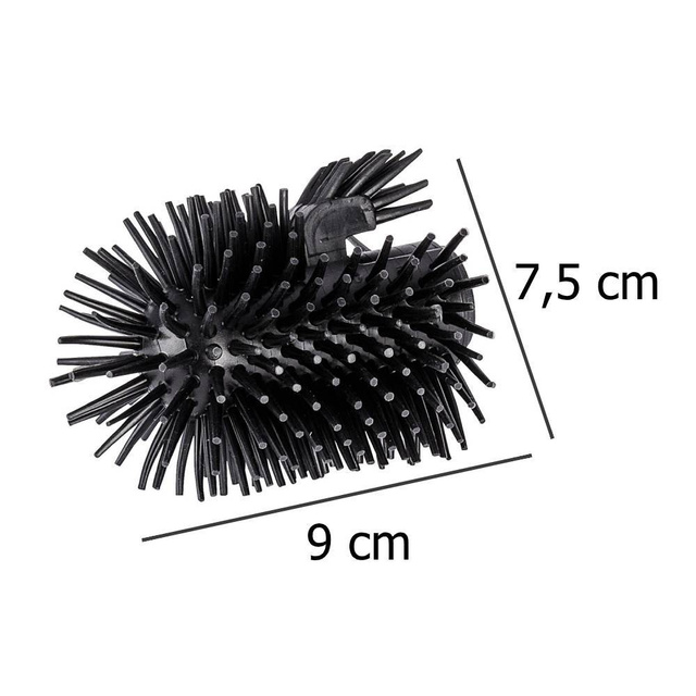Vârf de rezervă pentru perie de toaletă - negru, silicon, ∅ 7,5 cm, WENKO